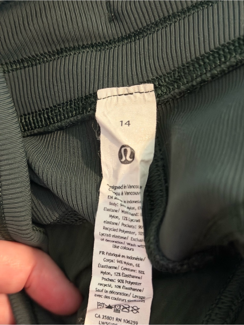 LULULEMON Dance Studio Mid rise pants size 14 short | Legacy Green - Picture 7 of 7